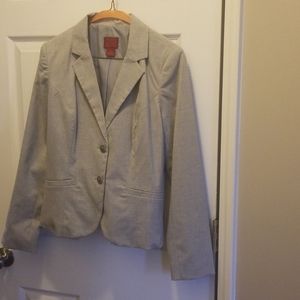grey double button blazer size 10 womens